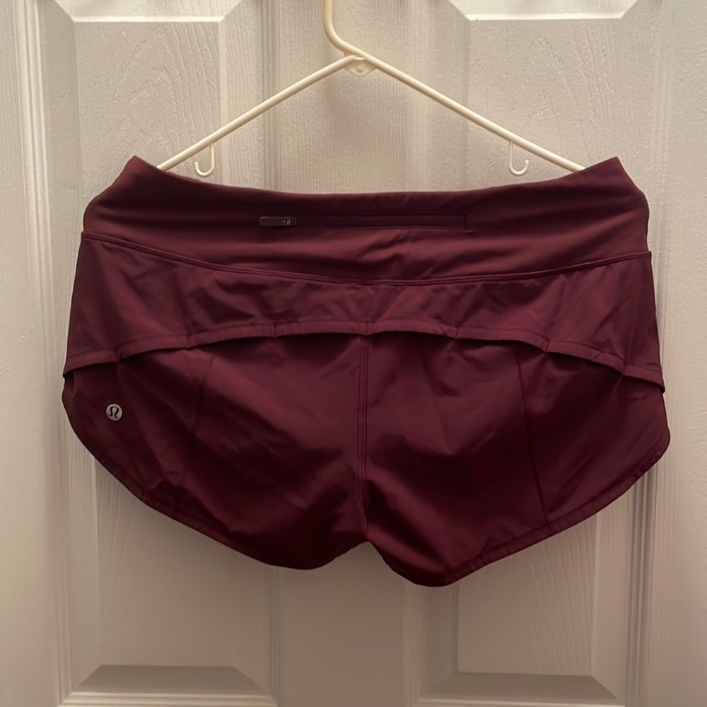 Lululemon Burgundy Wine Running Shorts size 4